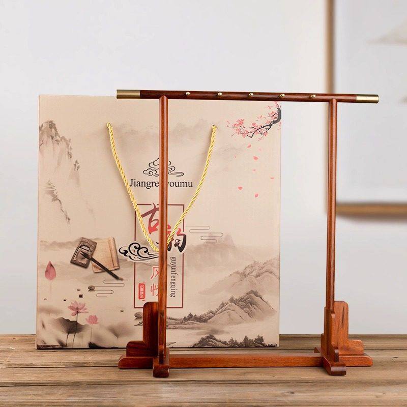 毛笔架毛笔挂架笔挂笔架毛笔挂实木架子置物酸枝木收纳书法摆件架