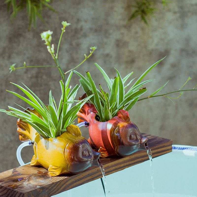 古法养鱼造景流水器鱼缸陶瓷微景观摆件创意动物造型过滤材料容器,宠物/宠物食品及用品,过滤设备,淘宝优惠券,粉丝福利购,淘宝优惠卷