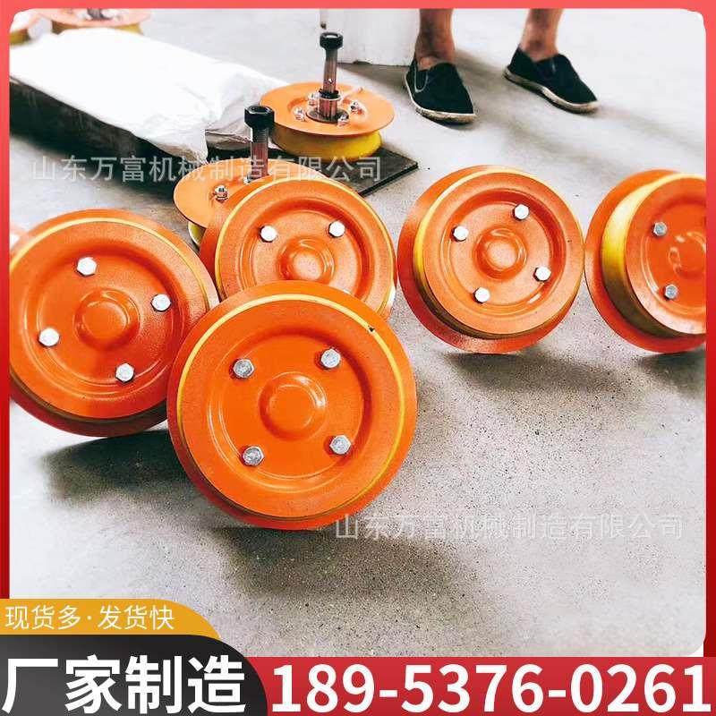 猴车托绳轮架空乘人索道双托压绳轮矿井专用聚氨酯单托轮双托轮