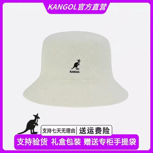 KANGOL帽子袋鼠平顶毛巾布出游遮阳防晒时尚百搭潮流显脸小渔夫帽