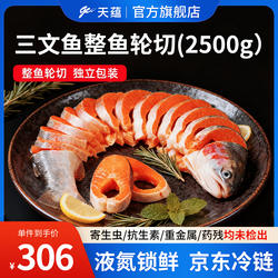 天蕴新疆三文鱼整鱼轮切虹鳟鱼整条生鲜三文鱼块生鲜料理食材水产