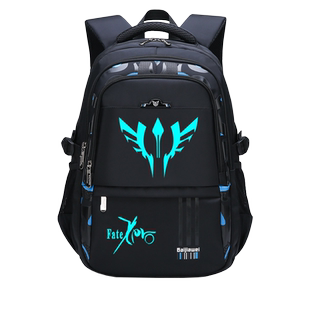 夜光书包男童三四五六年级小学生中学生男孩初中生大容量双肩背包