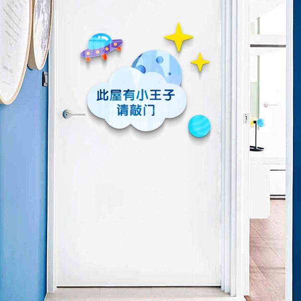 创意家居儿童房个性装饰幼儿卧室立体贴画学生励志标语书房门贴画图片