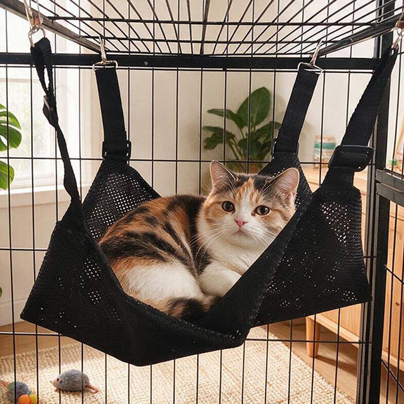 笼内挂式猫咪吊床猫秋千挂窝夏季网布透气宠物猫用猫咪笼子猫窝