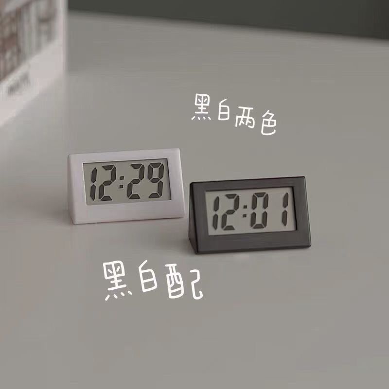 小巧静音ins迷你桌面电子台钟学生便携大字可爱钟表