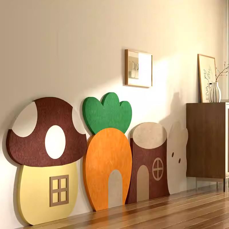 毛毡立体墙贴幼儿园童趣布置自粘主题墙围遮丑背景墙展示神器