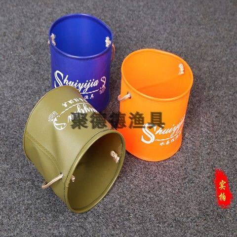 钓鱼吊桶钓鱼打水桶加厚折叠垂钓桶钓箱活饵桶带绳EVA收缩鱼桶钓