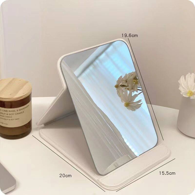 男士专用折叠镜子办公室桌面台式可立便携学生宿舍高清家用化妆镜