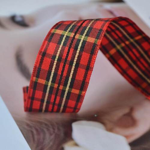 B013色9~38mm圣诞方格子带 27788姚明丝带