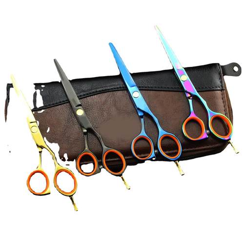 5.5寸 黑、蓝、紫、金色 美发剪 平剪 牙剪 打薄剪tuoni