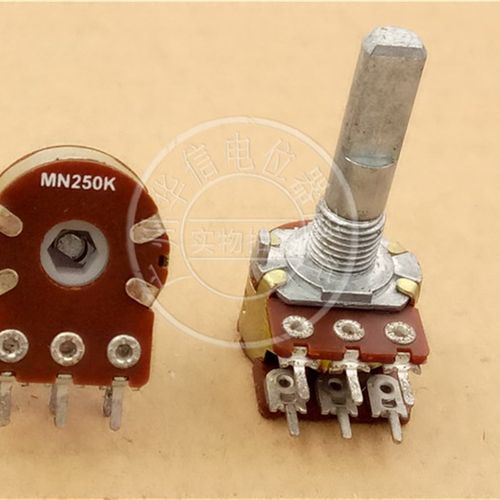 台产16型双联平衡电位器 MN250K 柄长25MMF 带中点 中间回零