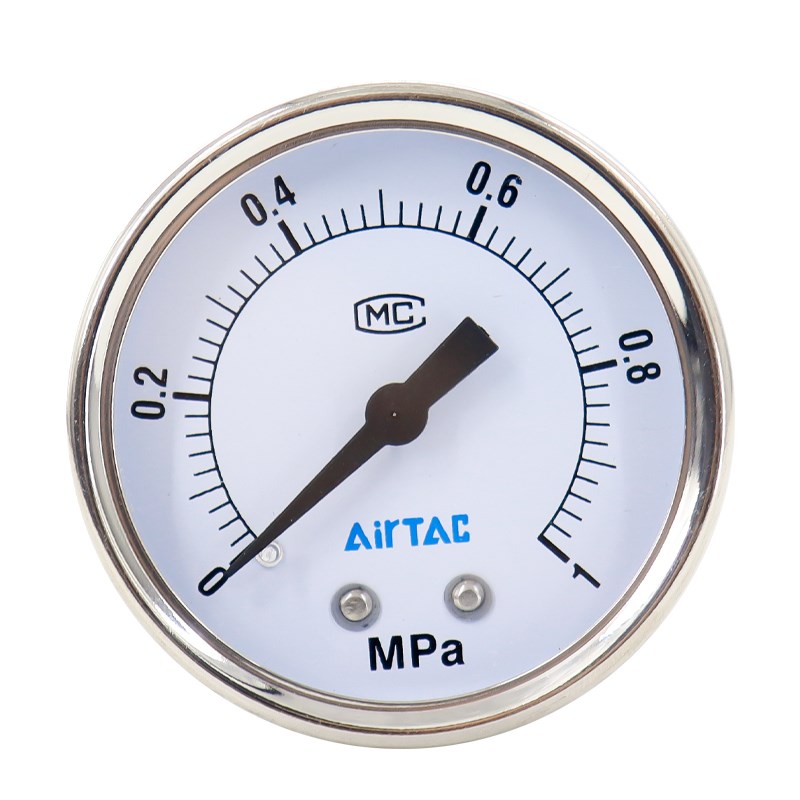 亚德客禁铜锌压力表B52-GS GF GU40 50 60过滤器用高精度气压表