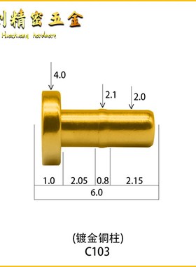铜柱插针母座充电测试电流导电C100-C199大电流探针连接冶具母座