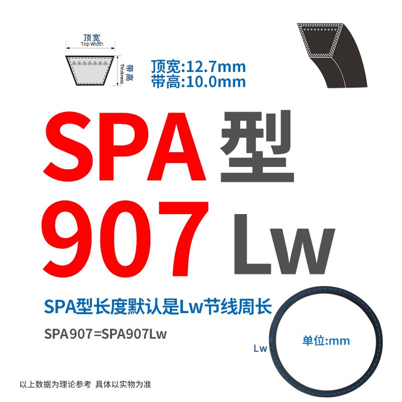 三角带SPA/882/907/932/957/975/982/1007/1032/Lw传动皮带鼓风机