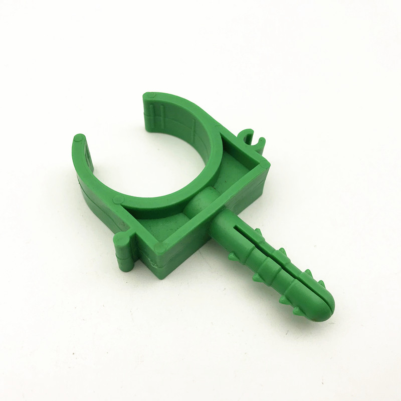 现货绿色PPR管卡4分6分1寸塑料卡子 扣卡20 25 32固定管卡水管配