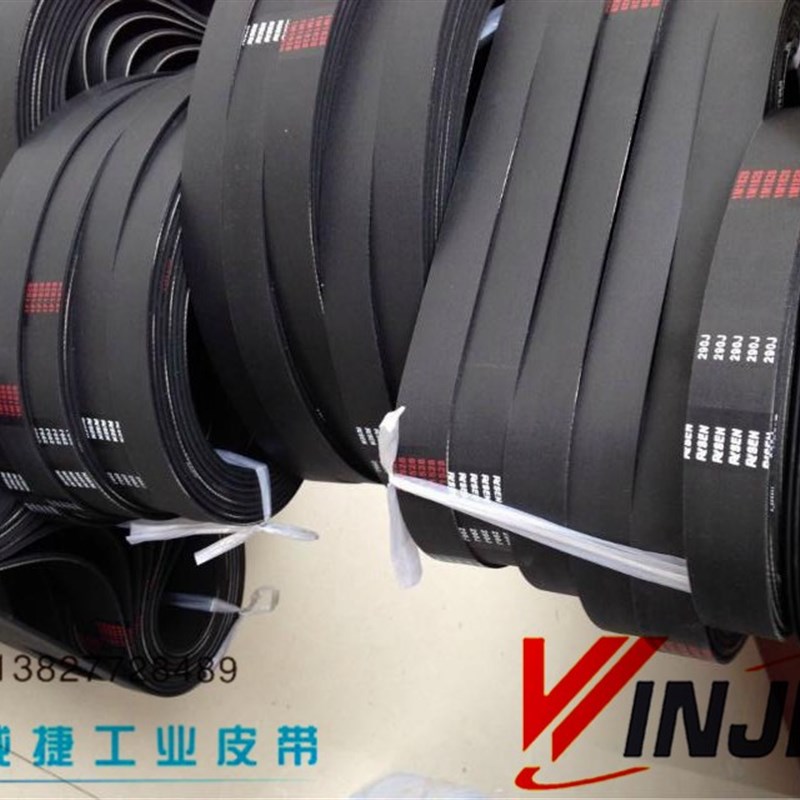 皮带DO2000门机传动短配件 6PJ660 电梯门机多沟带配件皮带