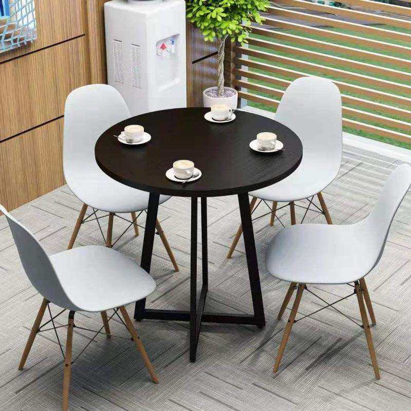 小圆桌子快餐桌椅组合现代简约办公圆形洽谈桌创意接待桌休闲茶几