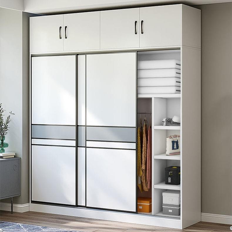 推拉门衣柜家用卧室网红柜子结实耐用出租房屋实木质儿童简易衣橱