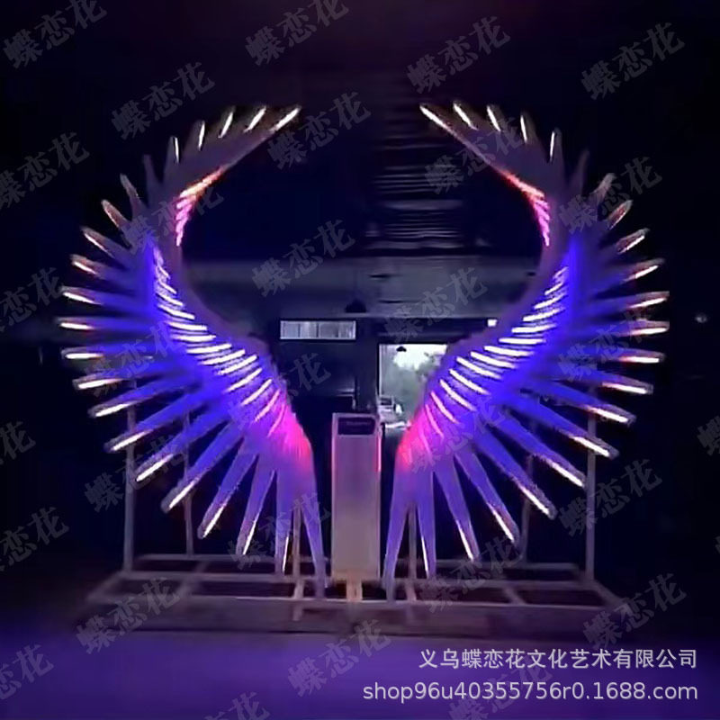 LED发光天使之翼网红打卡摆件