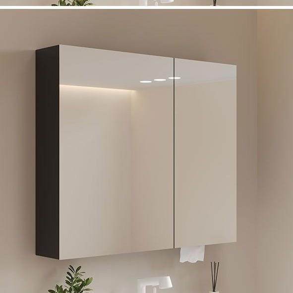 智能家用实木浴室镜柜卫生间镜柜收纳梳妆镜厕所镜带置物架除雾镜