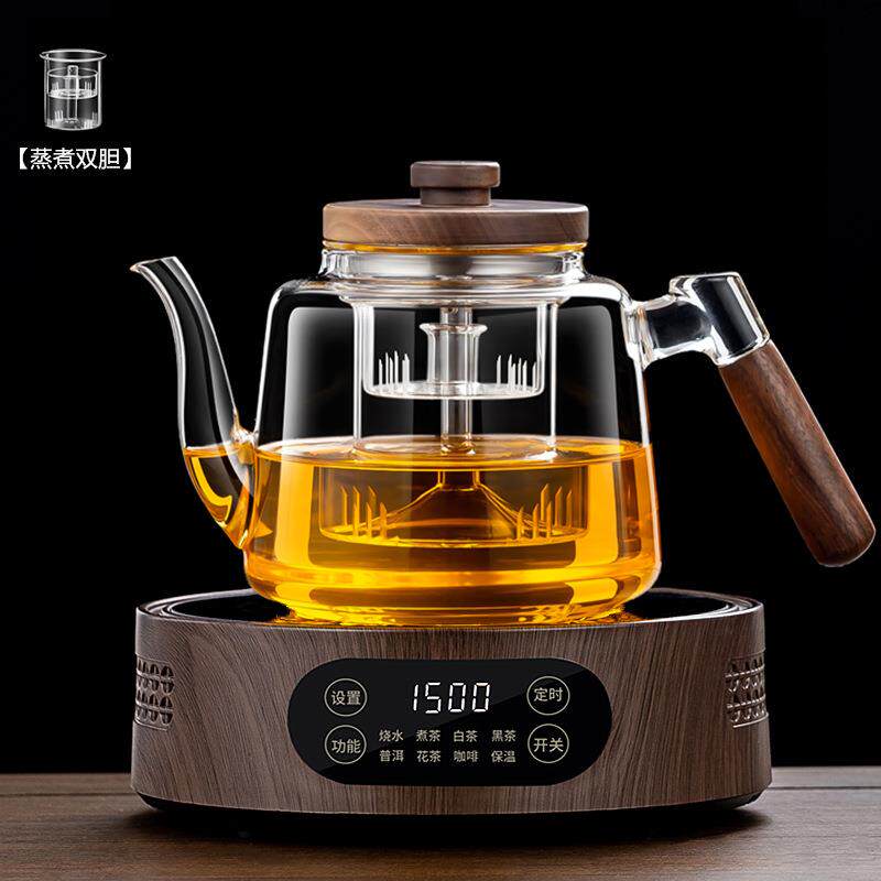 2026新款电陶炉煮茶壶大容量玻璃烧水壶蒸煮养生茶具耐高温煮茶器