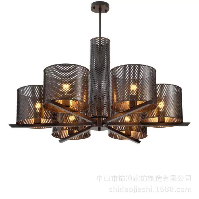 美式复古乡村工业风多头吊灯创意客厅灯简约个性餐厅吧台灯具灯饰