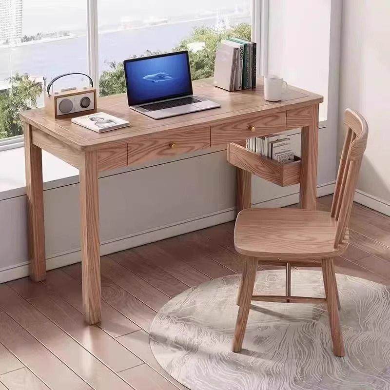北欧实木书桌白蜡木办公桌写字台抽屉电脑桌子小户型家用书房家具,影音电器,更多影音配件,淘宝优惠券,粉丝福利购,淘宝优惠卷
