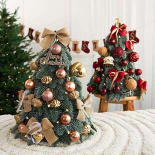 圣诞树家用2024新款诺贝松迷你桌面仿真装饰小型摆件