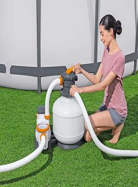 Bestway58486大功率欧规砂过滤泵 泳池清洁过滤设备3000gal