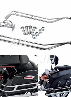 哈雷大滑翔CVO双灯滑翔改装件路王边箱保险杠侧箱护杠09-13