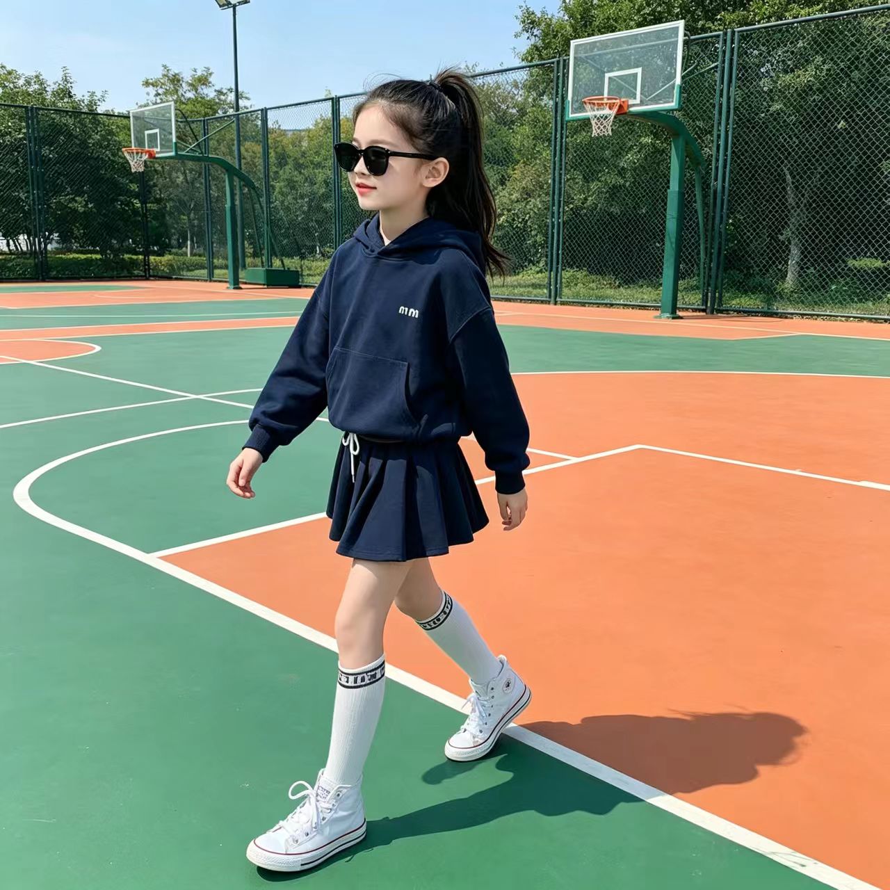 女童秋装卫衣裙套装新款儿童