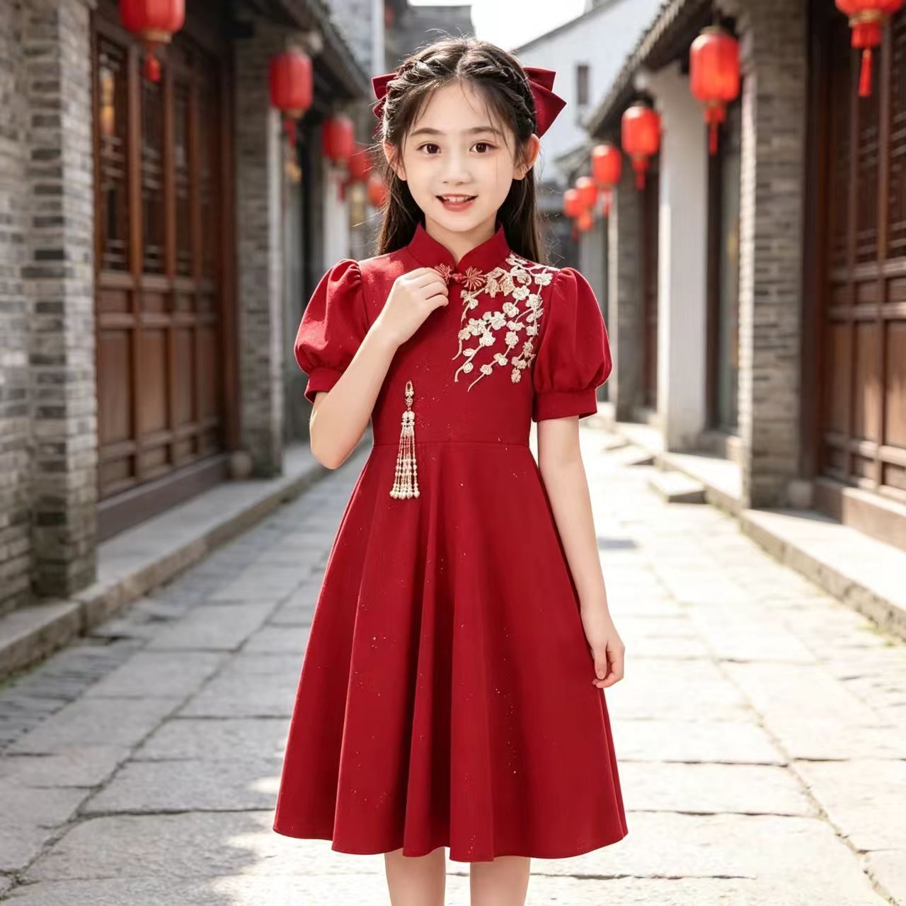 女童新中式礼服夏季新款中大童