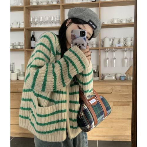 慵懒风毛衣入秋外套软糯