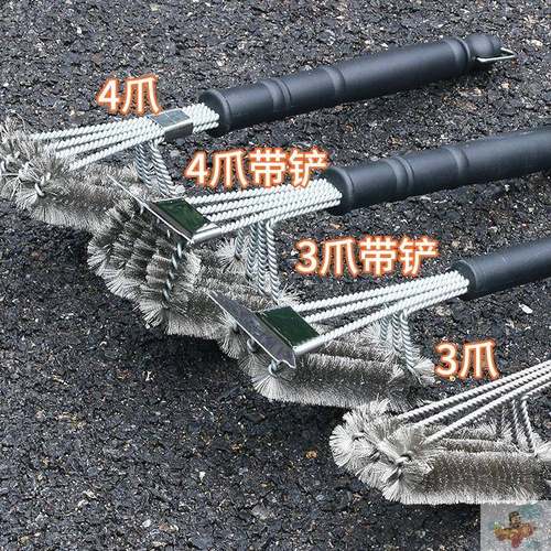 烧烤清洁工具不锈钢架钢刷长柄不锈钢网钢丝刷商用刷铁刷子烤刷
