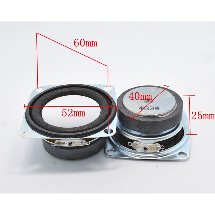 4欧3W喇叭 3W扬声器2寸4R3W喇叭 2寸40磁全频喇叭小音箱52MM方形