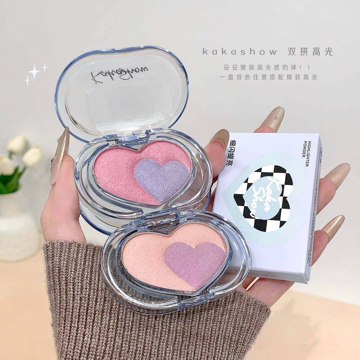 双拼高光粉卧蚕眼影鼻梁锁骨提亮易上色氛围感面部细闪眼影亮晶晶,彩妆/香水/美妆工具,高光,淘宝优惠券,粉丝福利购,淘宝优惠卷