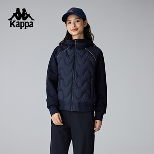 冬季 Kappa卡帕背靠背運動輕薄羽絨服外套女2024新款 連帽防寒服潮