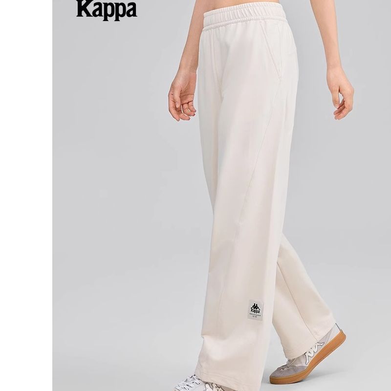 Kappa卡帕女裤2025夏季新款针织运动直筒休闲裤K0F42AK80
