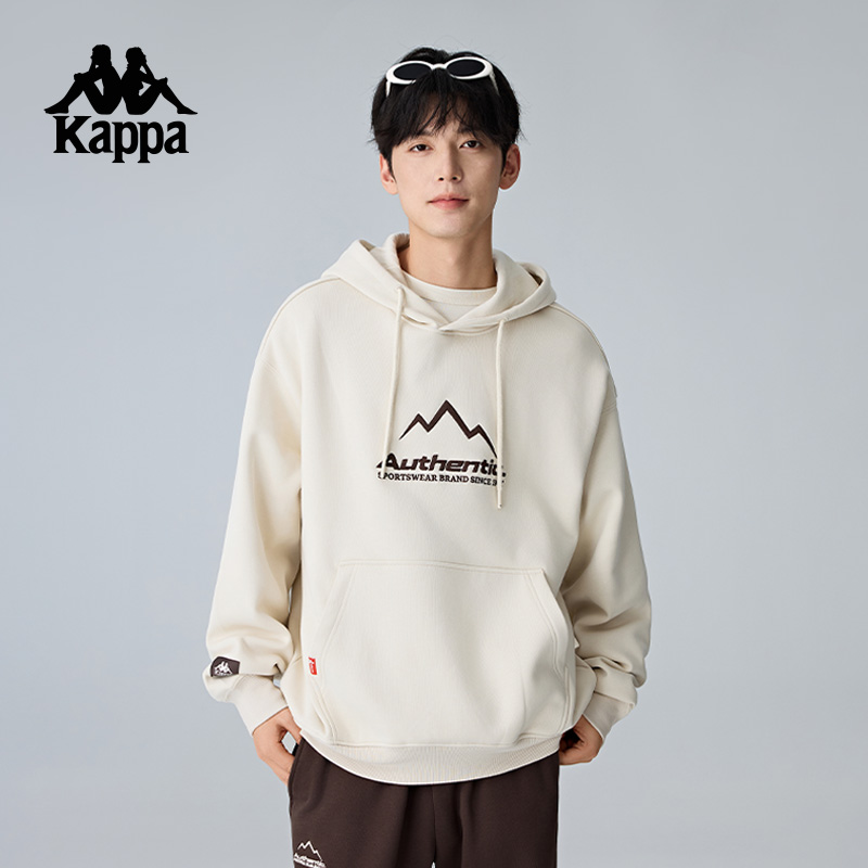卡帕休闲简约男款连帽运动卫衣