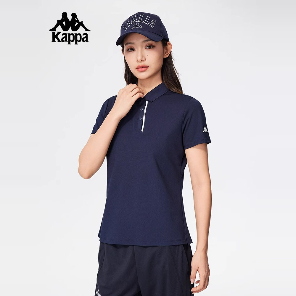 Kappa卡帕背靠背夏季2025新款运动短袖polo衫女款休闲亲肤T恤上衣