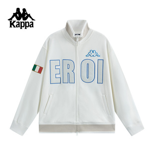 Kappa卡帕背靠背外套男2025新款秋季休闲立领开衫夹克运动服上衣