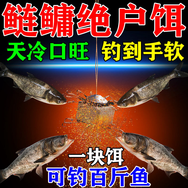 冬钓鲢鳙饵料通杀花鲢白鲢大头鱼新型爆护天元秋冬季鲢鳙方块饵料