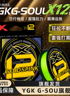 正品YGK X12编pe线强拉力路亚线雷强打黑鱼路亚专用主线顺滑