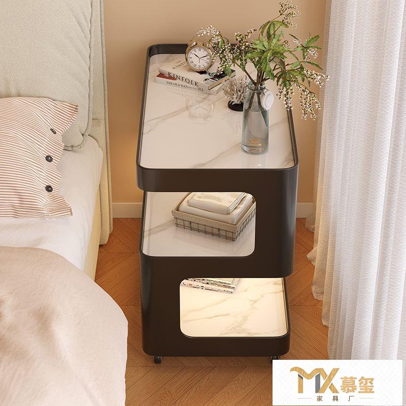 轻奢床头柜卧室可移动小桌子边柜高级感置物台创意简约2025新款