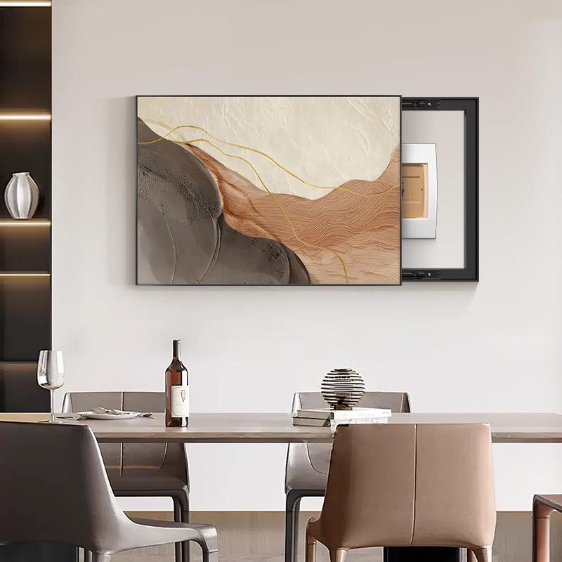 抽象极简电表箱装饰画现代客厅餐厅电表盒遮挡壁画弱电箱电闸挂画