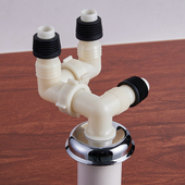 潜水艇洗衣机防臭防溢水三通地漏四通接头下水三头通二合一三合一