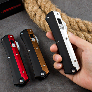 锌铝合金蛇神直出手柄高端航空T6铝合金直出刀鞘户外高硬度D2镜面