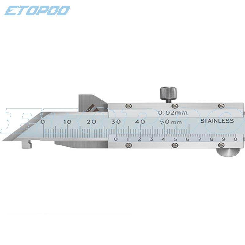HUOTO 45度倒角尺倒角规测量倒角游标卡尺0-50mm角度规不锈钢