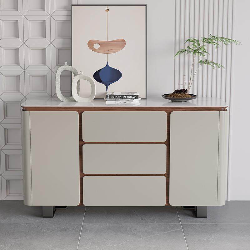 奶油风岩板餐边柜简约小户型靠墙一体厅柜橱柜储物收纳茶吧机柜,电子元器件市场,其它元器件,淘宝优惠券,粉丝福利购,淘宝优惠卷