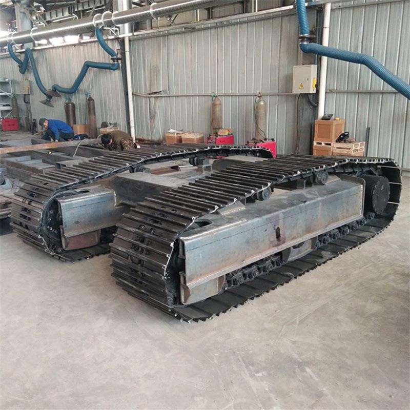 挖机钻机液压自行走钢制底盘 承重能力强钢制底盘 液压履带底盘